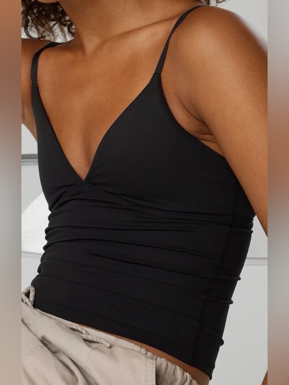 Aerie The Hugger Plunge Tank Top | Black